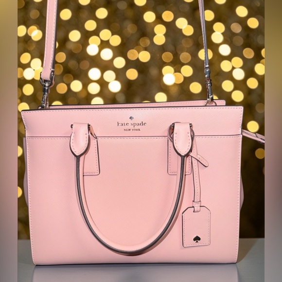 Like New ✨🩷 Kate Spade Cameron Medium Satchel Crossbody - Pink Saffiano Leather - Picture 4 of 13